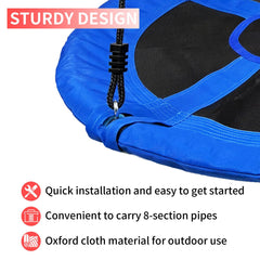 AIBETOMG saucer flying swing assembly for family-friendly fun.