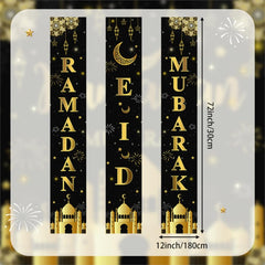 AIBIIN Ramadan Mubarak banner for outdoor use with vivid print for yard or window.