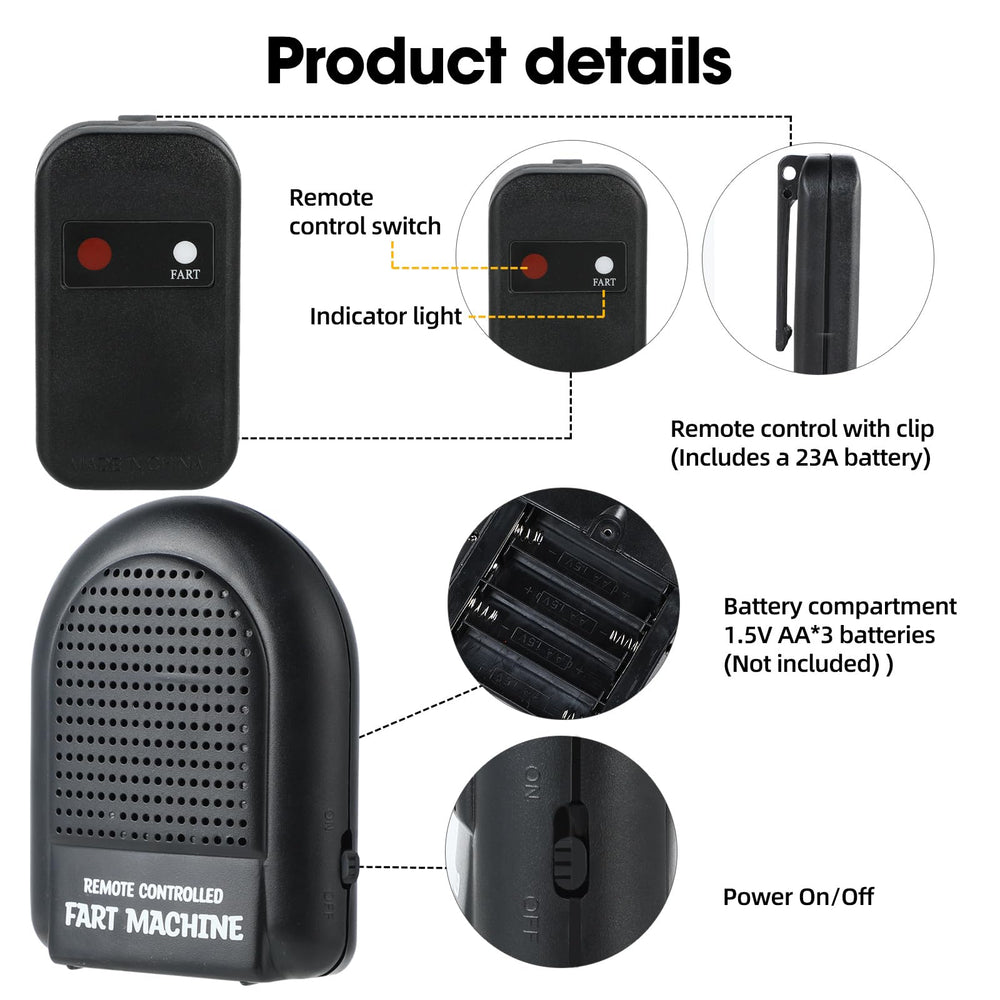 Aibitu hidden prank: discreet fart toy perfect for surprising friends.