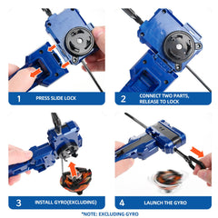 Aibreay X Winder Launcher blue side view highlighting ergonomic grip for stability