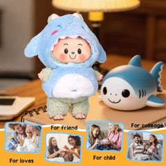 AICase 17cm doll outfit with dinosaur print for adventurous play