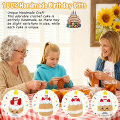 AicooFest party decor knitted cake used as celebration centerpiece