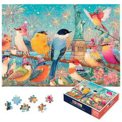 AIDUOTEK colorful birds on branches puzzle for bird lovers and art fans.