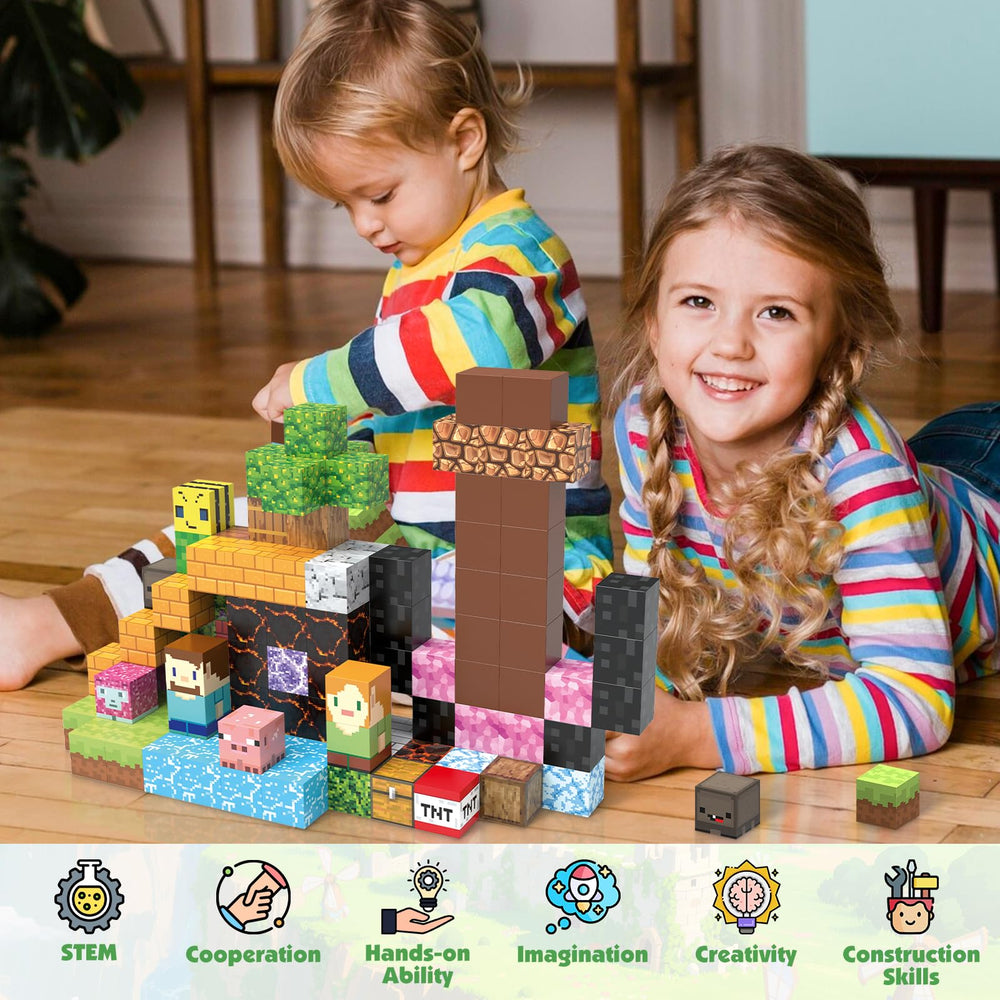 AIDYVOI blocks compatible with other magnetic blocks for expanded creativity