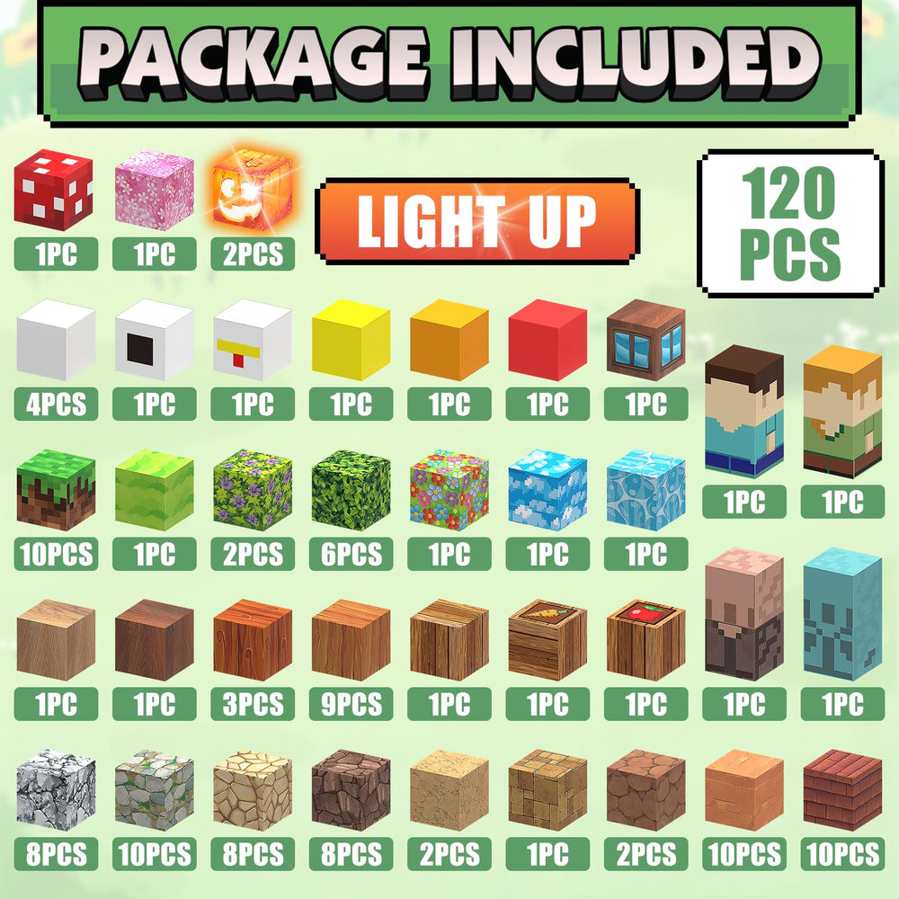 AIDYVOI magnetic blocks light-up blocks illuminate scenes for magical, engaging play.