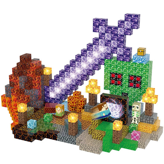 AIDYVOI magnetic blocks light-up sword for imaginative play and STEM learning.