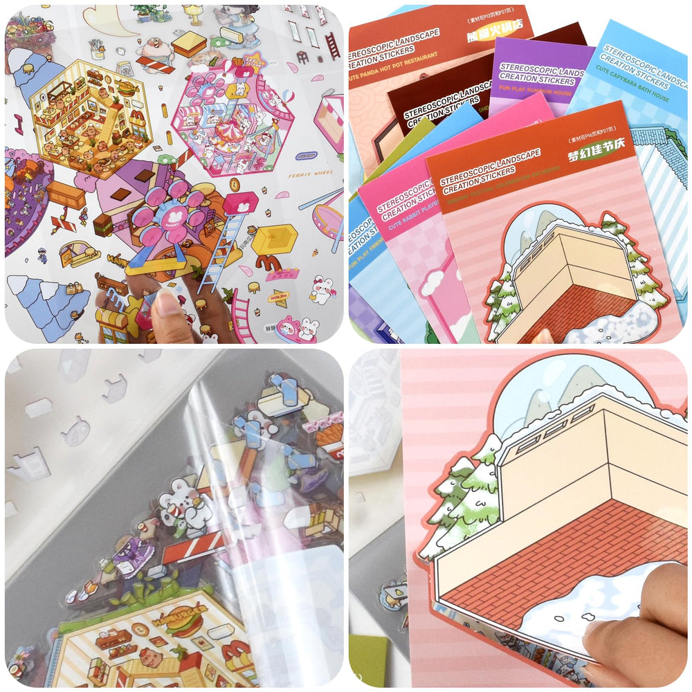 Aifong HD printed 3D scene detail enhances vibrant depth on each sticker.