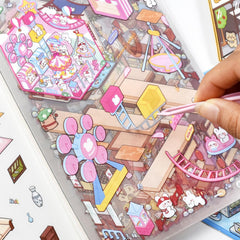 Aifong packaging notebook display helps organize sets and inspire sticker projects.
