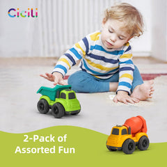 Aigitoy push trucks with easy-grip design supporting motor skills during pretend work