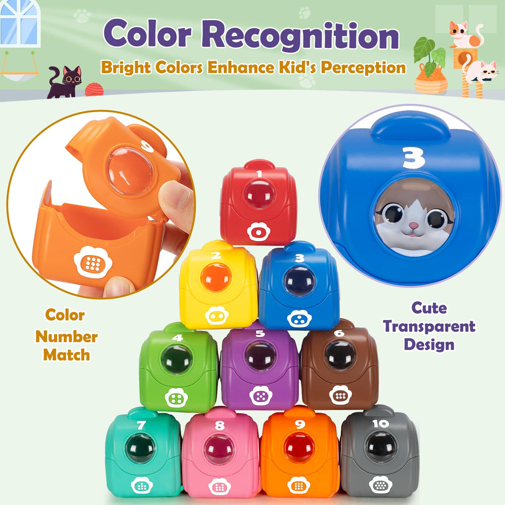 Aigybobo safe vinyl kittens and ABS bags designed for toddlers.