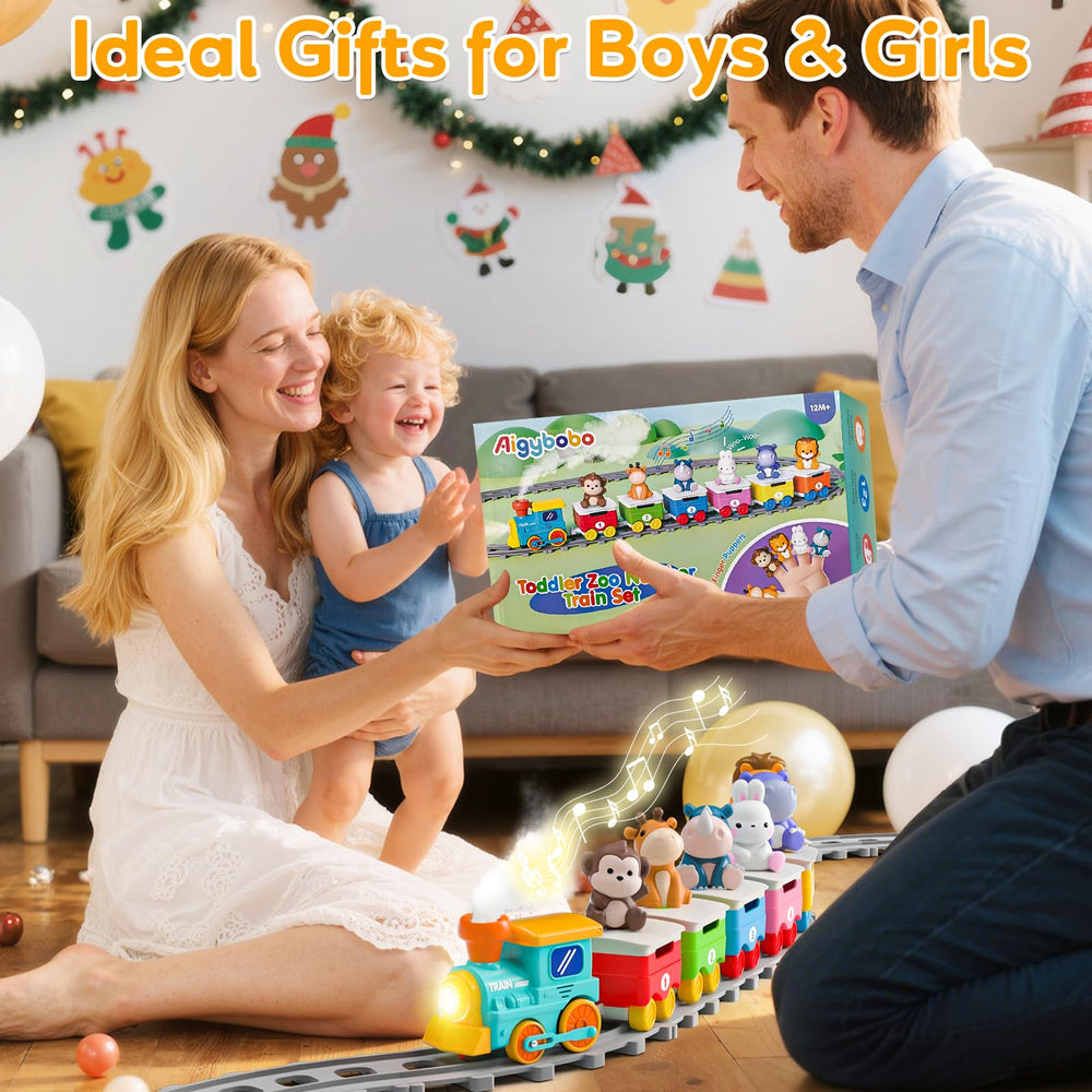 Aigybobo Toddler Train realistic track sounds and lights enhance immersive play.