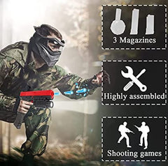 AIHEKSL Gel Ball Blaster in backyard action for active outdoor recreation.
