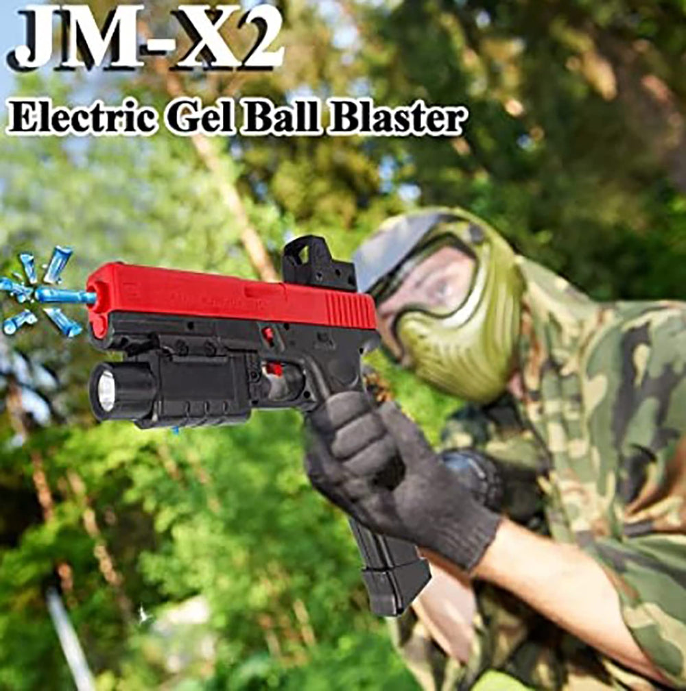 AIHEKSL Gel Ball Blaster battery charges via USB for quick replays.