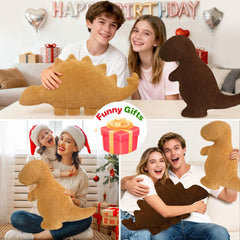 Aiideals Dino Nugget Pillow compact stuffed form ready for gifting.