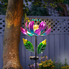 AIINY purple lotus wind spinner is a perfect garden gift.