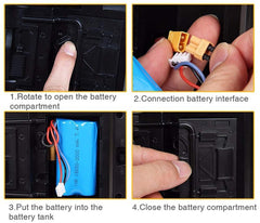 Ailejia wheel loader battery compartment showing easy access and long run time