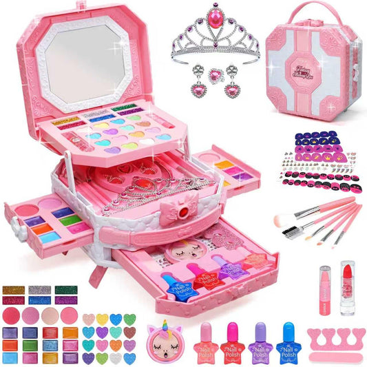 Aimidola 68-piece kid makeup kit full set sparks imaginative play and color exploration.