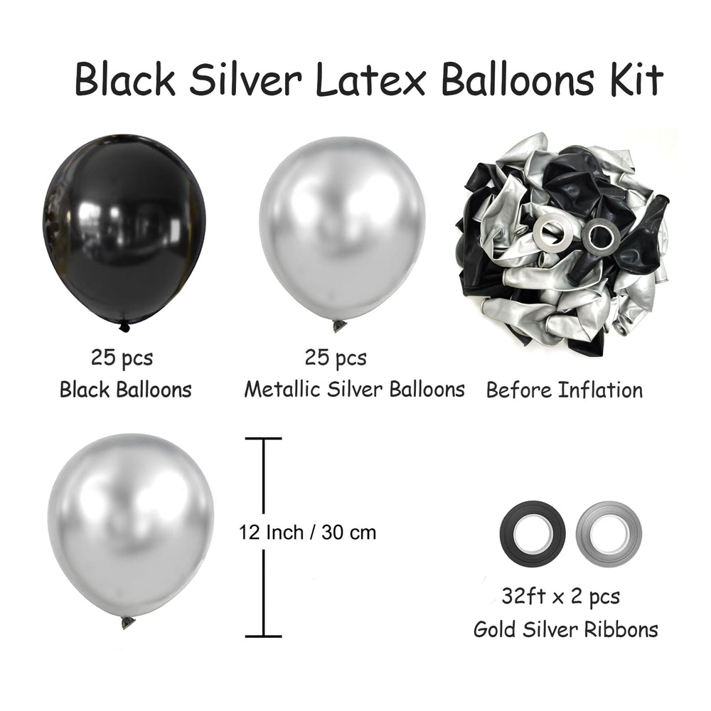 AIOZX chrome silver balloons provide a shiny centerpiece option for celebrations.