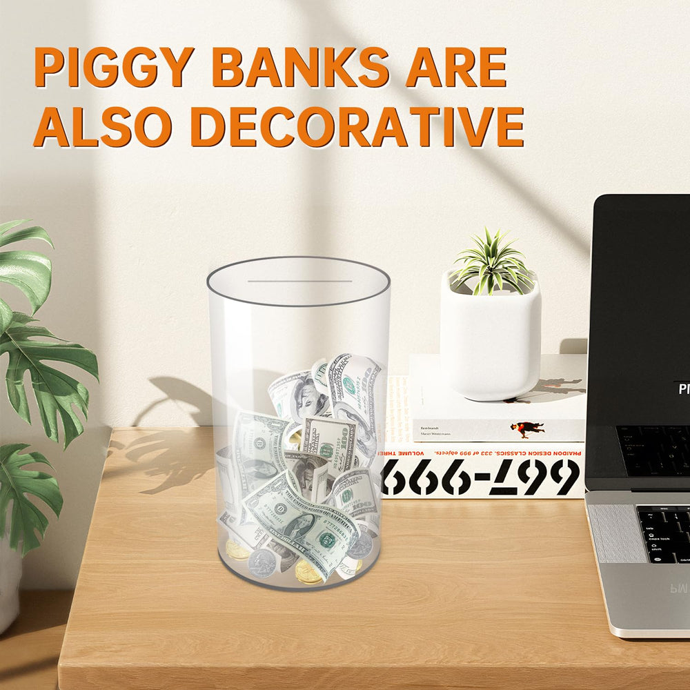 AIPOR Clear Piggy Bank provides visible progress and motivation through transparent savings.