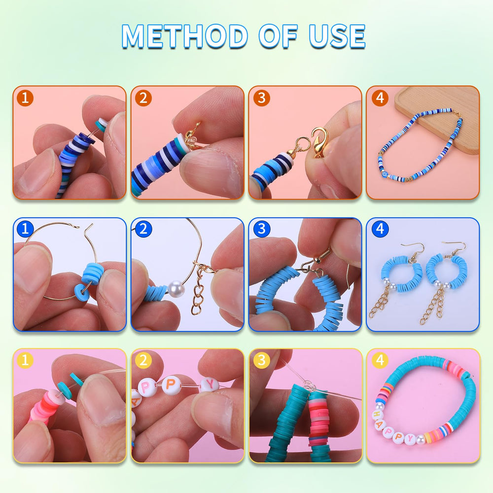 AIPRIDY clay beads adding texture to DIY jewelry with this kit