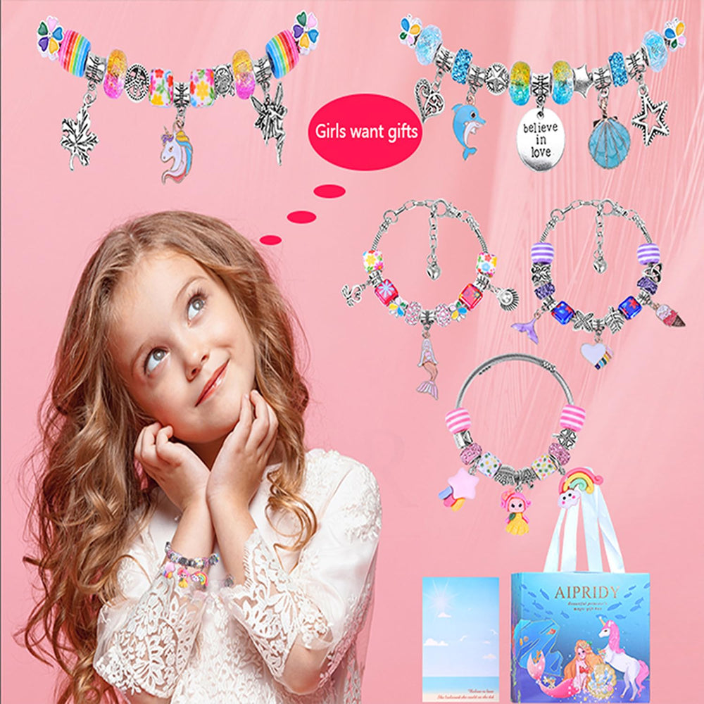 AIPRIDY Charm Bracelet Kit makes a thoughtful gift idea for girls.