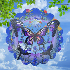 AiQDBAA wind spinner butterfly front view adds whimsical motion to outdoor spaces.