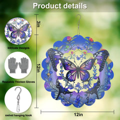 AiQDBAA wind spinner butterfly patio decor for porch or balcony.