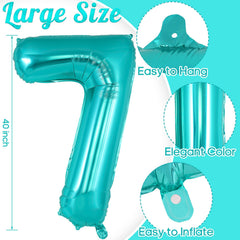 AIQINHU 40-inch foil number 7 balloon demonstrates premium quality for elegant party decor.
