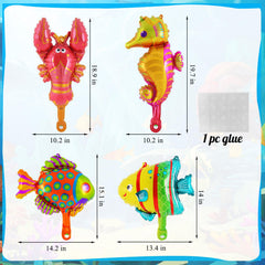 AIQINHU Fish Mylar Balloons enhance coastal party ambiance