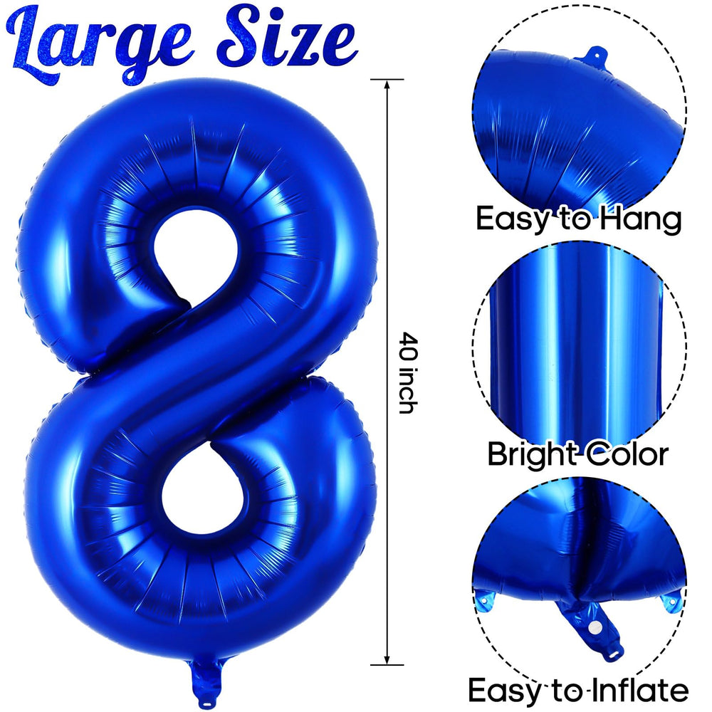 AIQINHU foil 40-inch 8 balloon, dramatic statement for anniversaries and milestones.