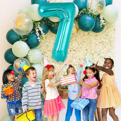 AIQINHU teal 7 balloon 40inch ideal for helium or air display.