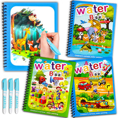 Air Blow water doodle page for toddlers with fading color as it dries