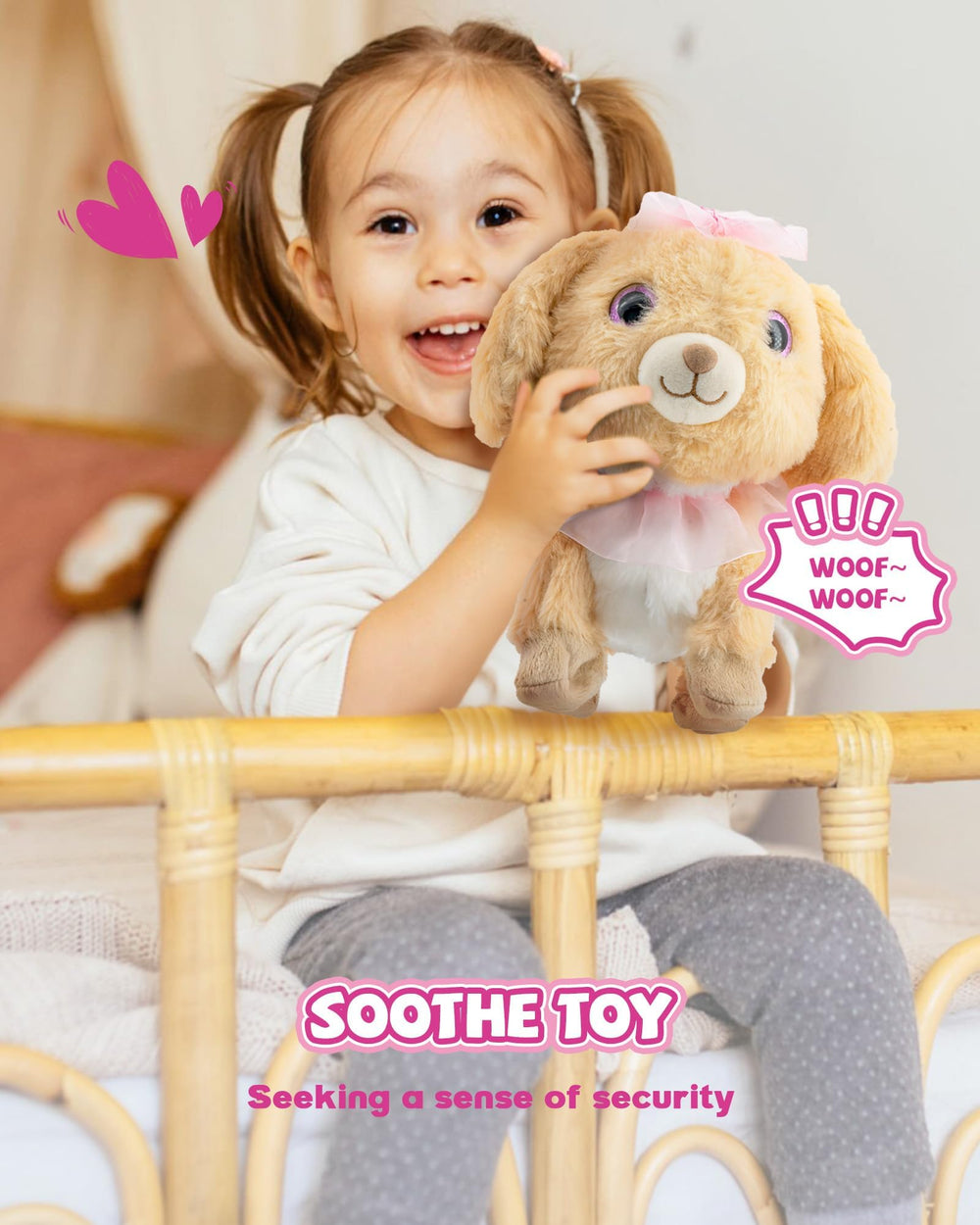 Airbition plush play set includes the dog, outfit, and accessories.