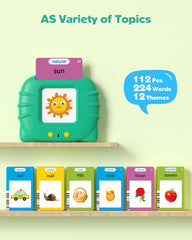Airbition Talking Flash Cards with vehicles visuals support language skills during play