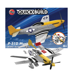 Airfix Quickbuild P-51D Mustang front view for quick assembly and display readiness