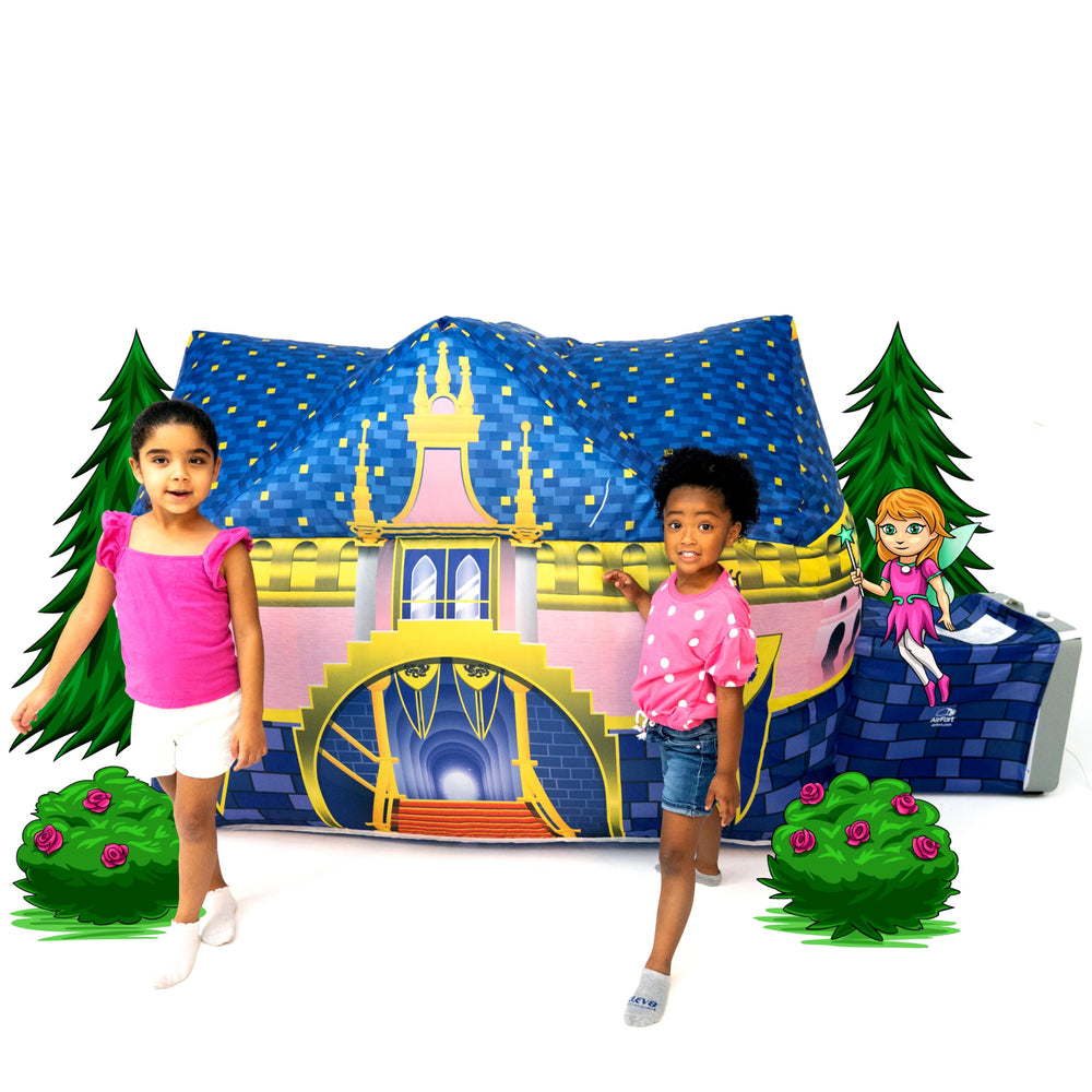 AirFort Royal Castle setup shows instant play space for kids.