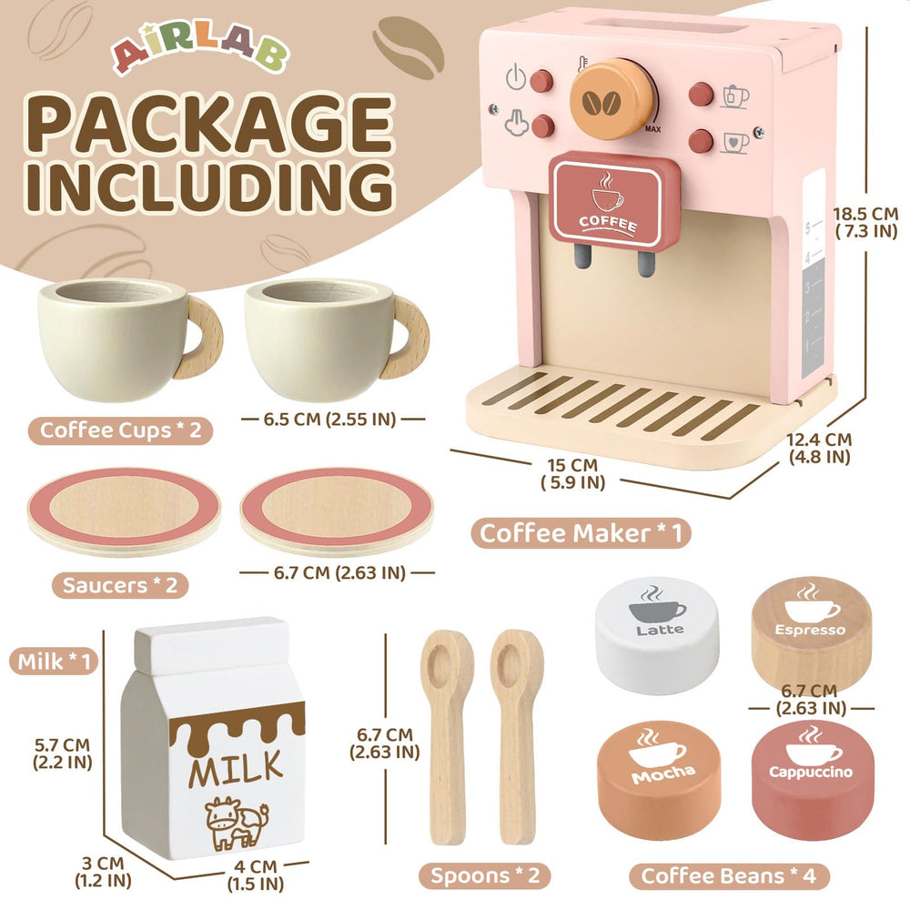 Airlab Kids milk container toy supports sharing during pretend cafe service.