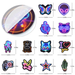 AirNOGO neon stickers decorate journal and notebook pages