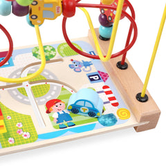 Compact-size maze demonstrates portability for travel and school days.
