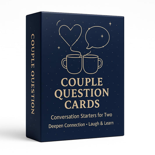 Aisikoo couples questions card deck laid out for engaging date night talks.