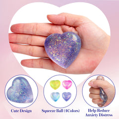 AiSiXin Heart Sugar Ball purple close-up reveals soft malt sugar texture and glitter