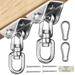 Aisto heavy duty swing hangers close up showing durable stainless steel construction for outdoor use