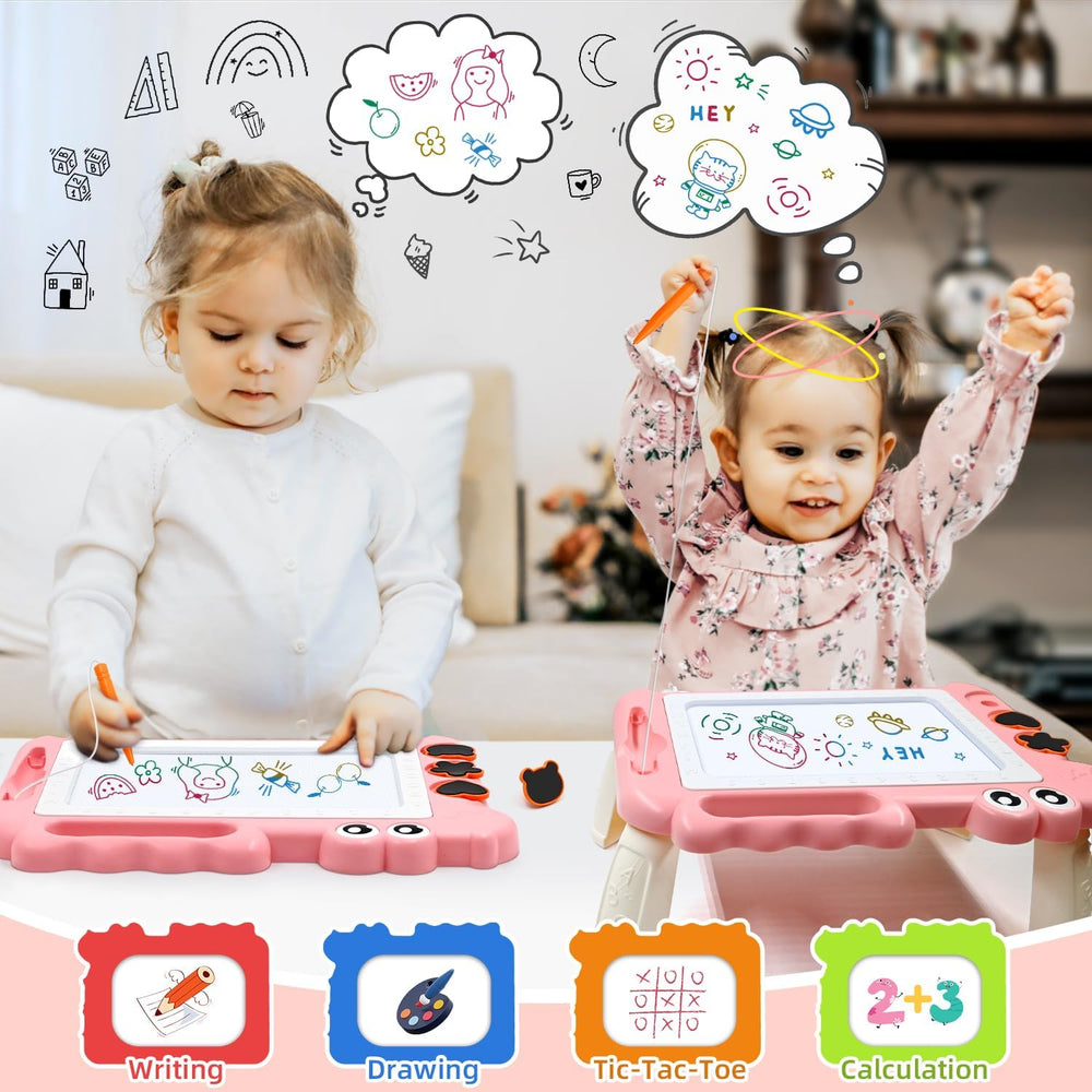 AiTuiTui doodle pad includes an anti-loss pen and sliding eraser for mess-free art