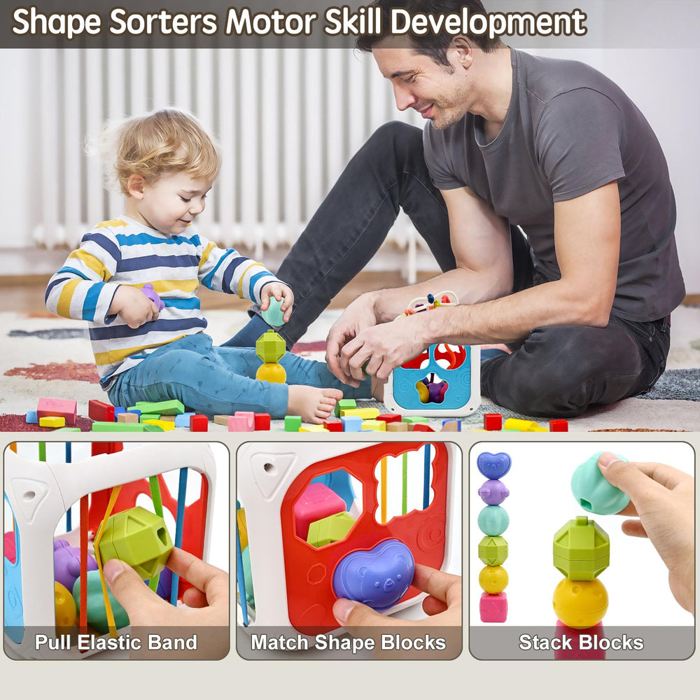 AiTuiTui cube pull strings featuring textured cords to build grip and dexterity.