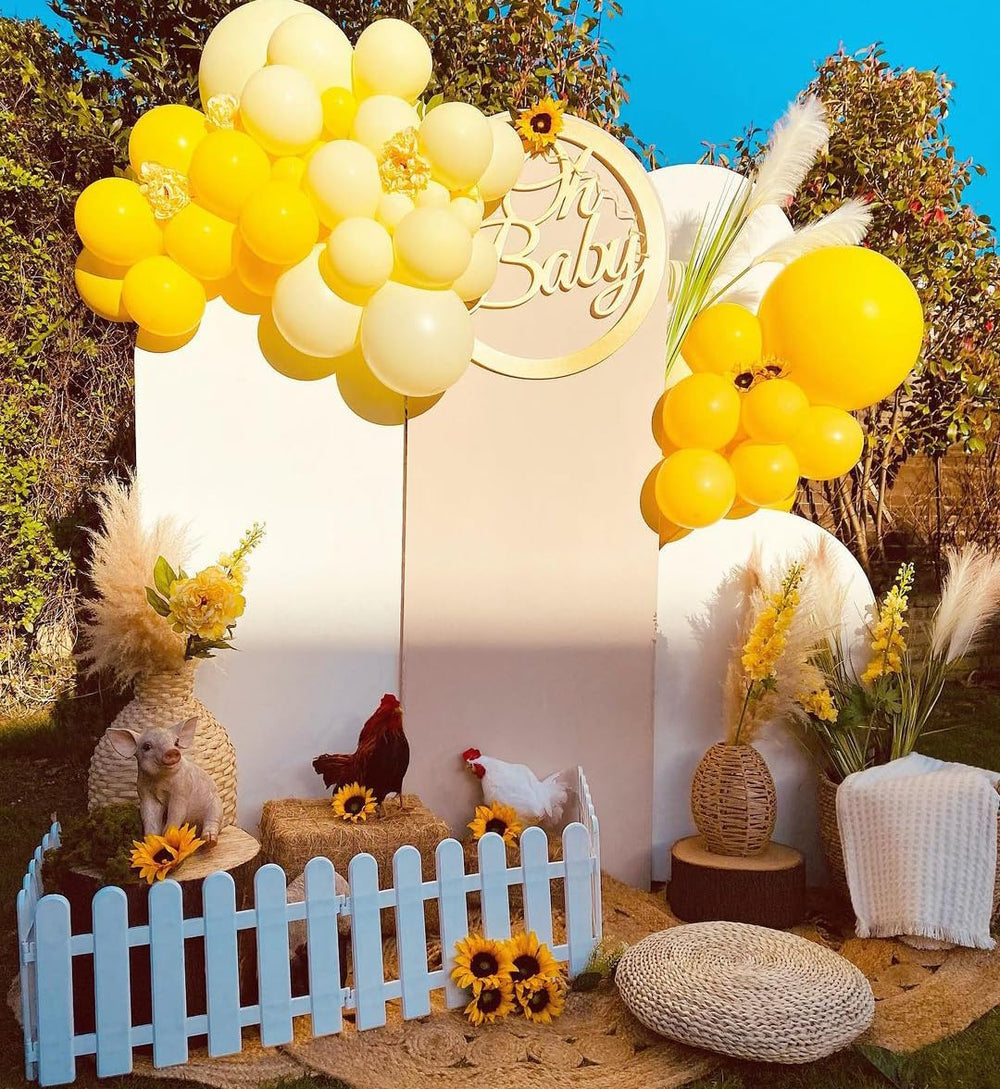 Aiwolf wedding-birthday-decor-balloons coordinate with many themes for birthdays, weddings, or bee parties.