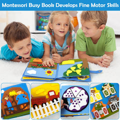 AIXMEET Montessori Busy Book numbers and colors page supports counting and color recognition