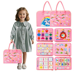 AIXMEET Busy Board zipper activity boosts fine motor skills during travel.