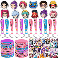 AIXPROBEAD Demon Hunters 96pcs gift set for stylish K-pop party favors.
