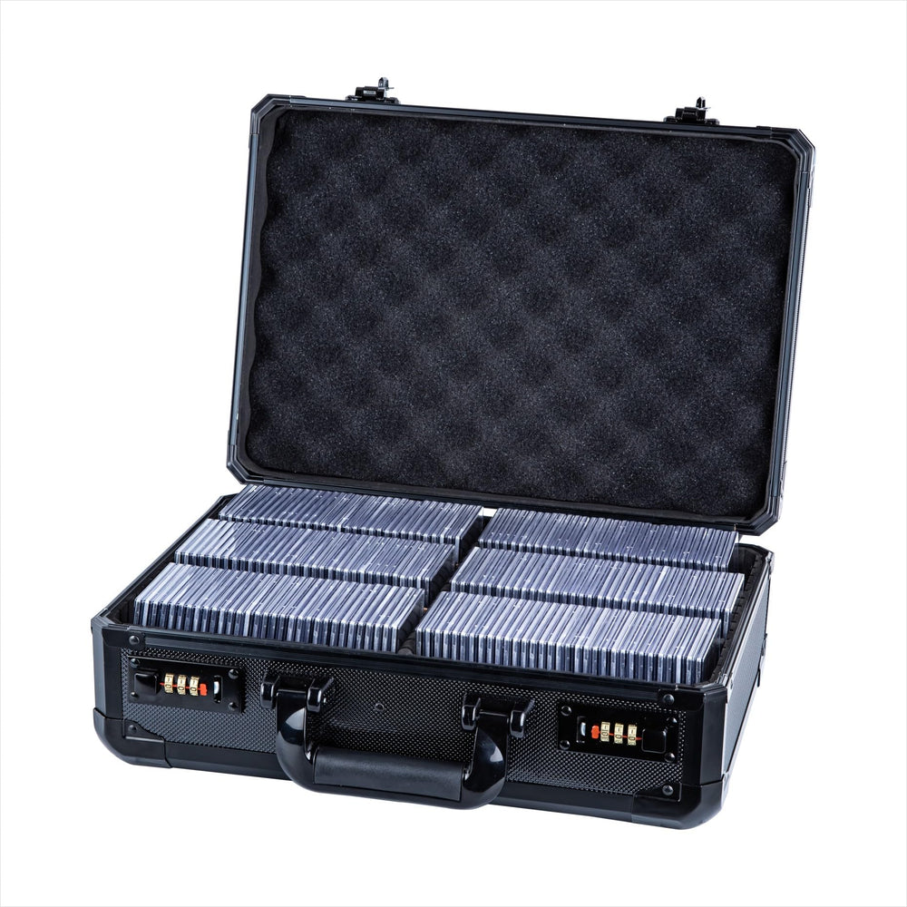 AIYEONE toploaders storage box demonstrating capacity to organize 600+ cards
