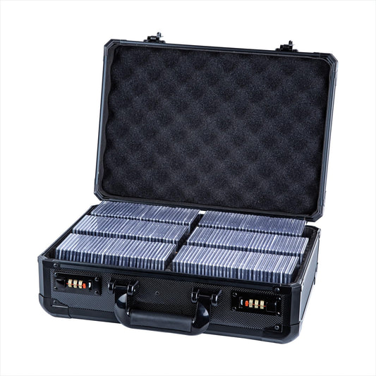 AIYEONE toploaders storage box demonstrating capacity to organize 600+ cards